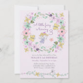 Invitation Petite Fée Whimsical Flower Jardin Fille Anniversa (Devant)