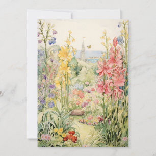 Invitation Petite Fête Bébé Little Blooms Jardin Floral