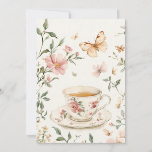 Invitation Petite Fête Bébé Little Blooms Rose & Sage