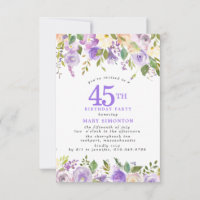 PETITE Fête d'anniversaire 45 ans Fleurs de rose v