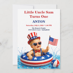 Invitation Petite fête d'anniversaire au bord de la piscine p