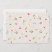 Invitation Petite fête d'anniversaire fleur sauvage photo mer (Dos)