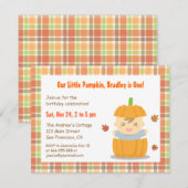 Invitation Petite fête d'anniversaire pour la première fête d (Devant / Derrière)