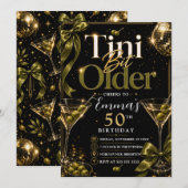 Invitation Petite Fête d'Anniversaire Un Peu Plus Âgée (Devant / Derrière)