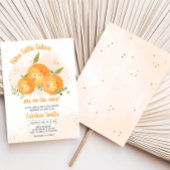 Invitation Petite Fête de Bébé au Citron Orange Cutie