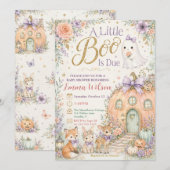 Invitation Petite Fête de Bébé en Forêt (Devant / Derrière)