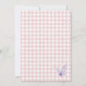 Invitation Petite Fête de Bébé Fleur de Papillon (Dos)