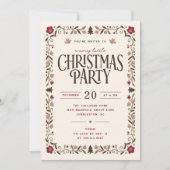 Invitation Petite Fête de Noël Joyeuse (Devant)