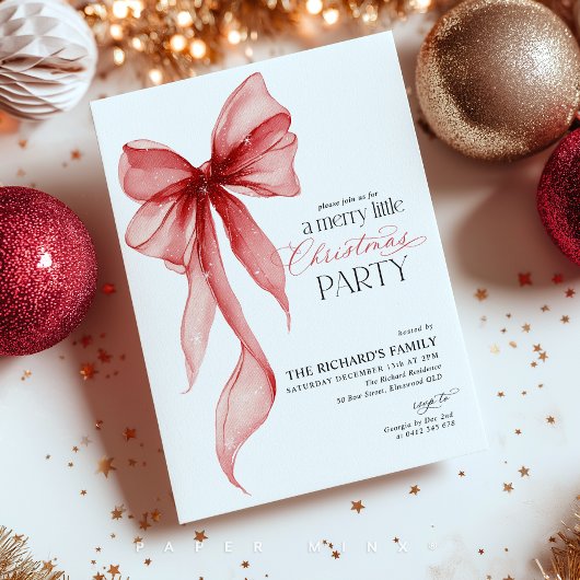 Invitation Petite fête de Noël joyeuse