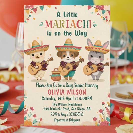 Invitation Petite Fête Mariachi