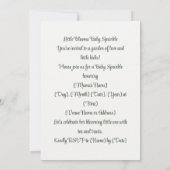 Invitation Petite Fête pour Bébé Little Blooms | Douces Paste (Dos)