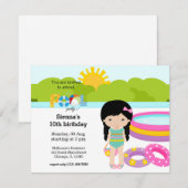 Invitation Petite fille (Devant / Derrière)