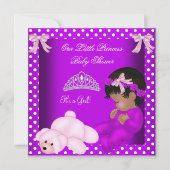 Invitation Petite fille Baby shower afro-américaine (Devant)