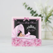 Invitation Petite fille Baby shower afro-américaine (Debout devant)