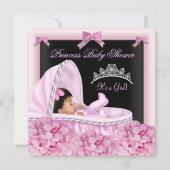 Invitation Petite fille Baby shower afro-américaine (Devant)