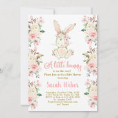 Invitation Petite fille baby shower Bunny (Devant)