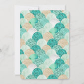 Invitation Petite fille baby shower de sirène sous la mer (Dos)