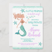 Invitation Petite fille baby shower de sirène sous la mer (Devant)