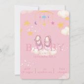 Invitation Petite fille bébé douche invitations, téléchargeme (Devant)