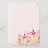 Invitation Petite fille Citrouille Baby shower Bow rose coque (Dos)