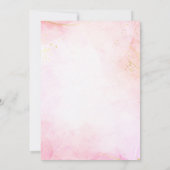 Invitation Petite fille citrouille rose baby shower (Dos)