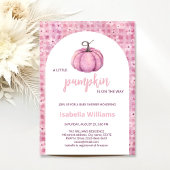 Invitation Petite fille Citrouille rose Baby shower