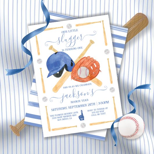 Invitation Petite fille de baseball fête d'anniversaire