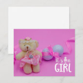 Invitation Petite fille de golf c'est fille sur Arrière - pla (Devant / Derrière)
