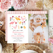 Invitation Petite Fille De Poulets Ferme Pâques Poulet Annive