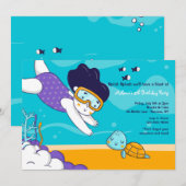 Invitation Petite Fille en Apnée (Devant / Derrière)