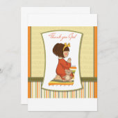 Invitation Petite fille en prière (Devant / Derrière)