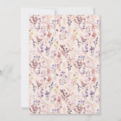 Invitation Petite fille Fleur sauvage Fée Premier anniversair (Dos)