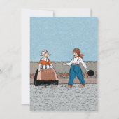 Invitation Petite fille hollandaise Robe traditionnelle garço (Dos)