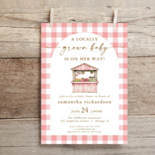 Invitation Petite fille locale en chemin baby shower