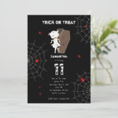 Invitation Petite fille maman café fille Halloween Anniversai (Debout devant)