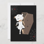 Invitation Petite fille maman café fille Halloween Anniversai (Dos)