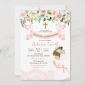 Invitation Petite Fille Priant Première Communion (Devant)