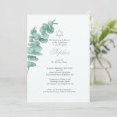 Invitation Petite fille qui nomme Eucalyptus Hébreu verdure (Debout devant)