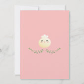 Invitation Petite fille rose pâle Baby shower (Dos)