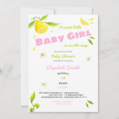 Invitation petite fille sur le chemin babyshower (Devant)