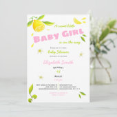Invitation petite fille sur le chemin babyshower (Debout devant)
