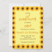 Petite Fleur de tournesol Fille premier anniversai