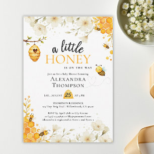 Invitation Petite Fleur d'Eau Douce Élégante Baby Shower