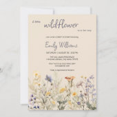 Invitation Petite fleur sauvage baby shower (Devant)
