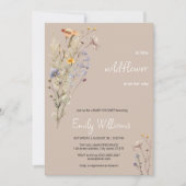 Invitation Petite fleur sauvage baby shower (Devant)