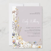 Invitation Petite fleur sauvage baby shower (Devant)