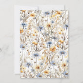 Invitation Petite fleur sauvage baby shower (Dos)