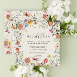 Invitation Petite Fleur Sauvage Fleurs Pressées Baby Shower