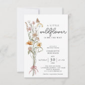 Invitation Petite Fleur sauvage Petite Baby shower Budget (Devant)