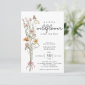 Invitation Petite Fleur sauvage Petite Baby shower Budget (Debout devant)